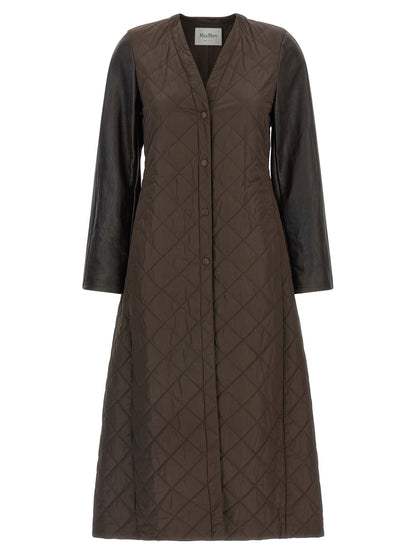 Max Mara Brauner Polyamid-Mantel