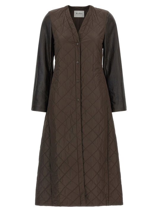 Max Mara Brauner Polyamid-Mantel