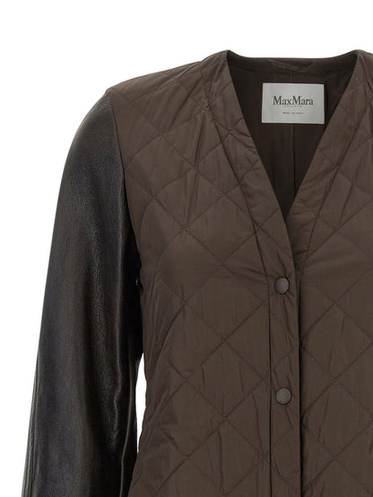 Max Mara Brauner Polyamid-Mantel