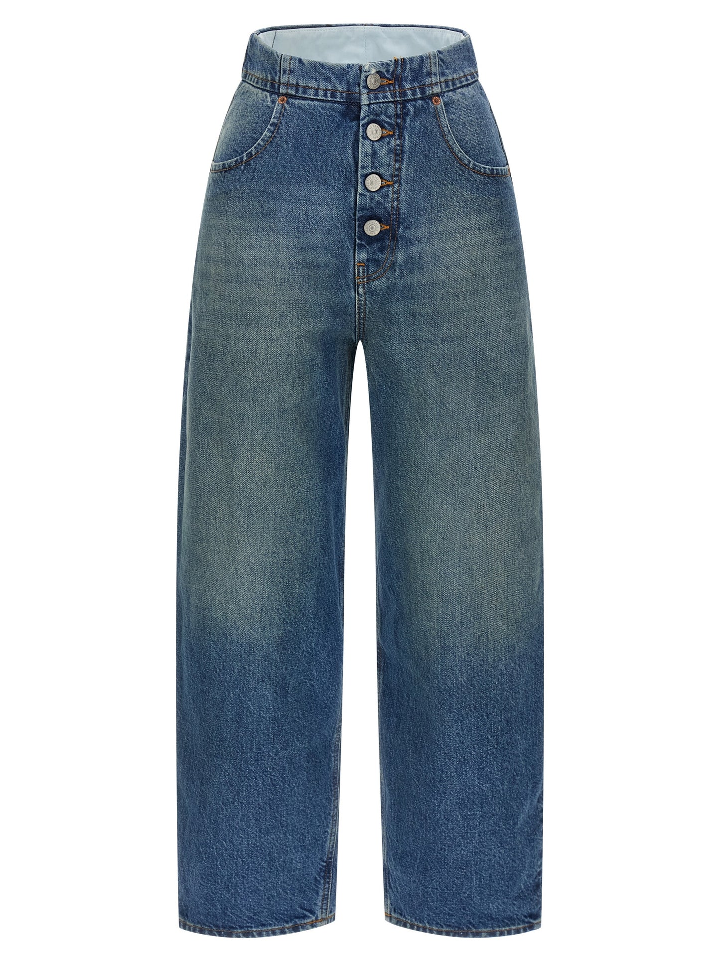 MM6 Maison Margiela Blaue Jeans aus Baumwolle im geraden Schnitt