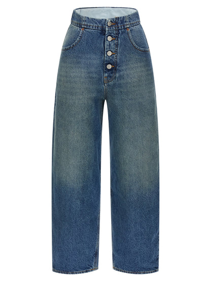 MM6 Maison Margiela Blaue Jeans aus Baumwolle im geraden Schnitt