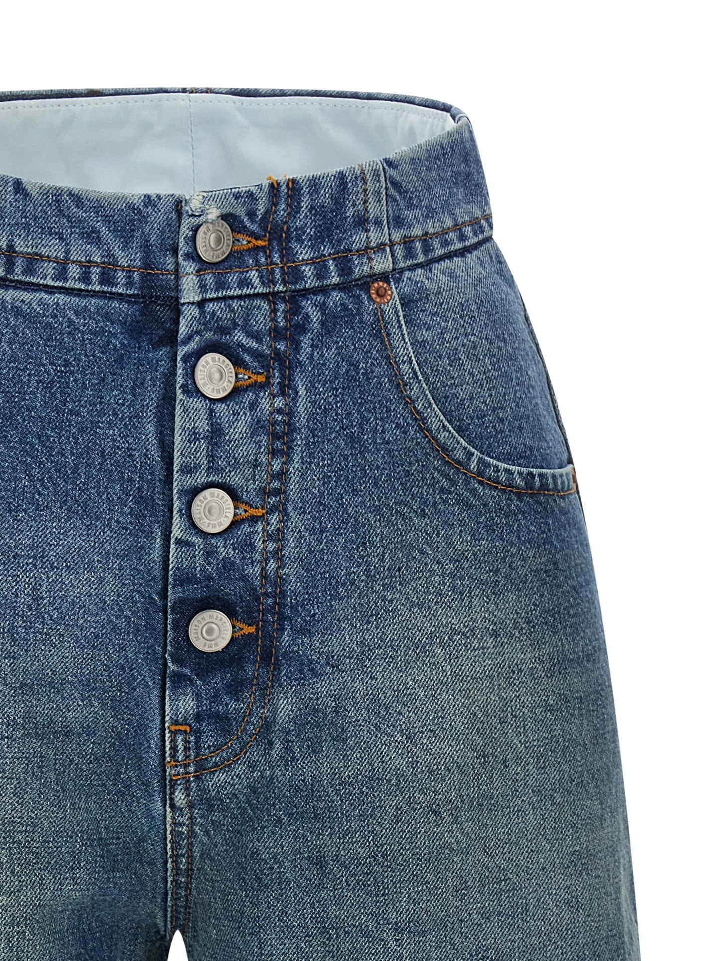 MM6 Maison Margiela Blaue Jeans aus Baumwolle im geraden Schnitt
