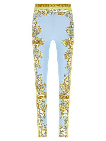 Versace Blaue Nylon-Leggings