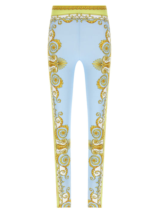 Versace Blaue Nylon-Leggings