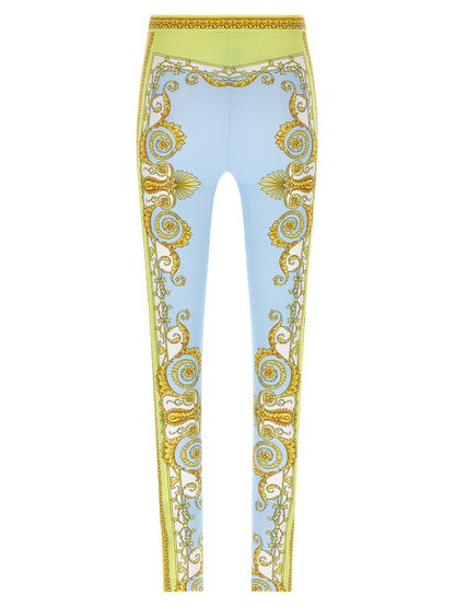 Versace Blaue Nylon-Leggings