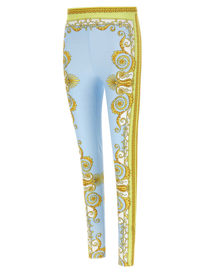 Versace Blaue Nylon-Leggings
