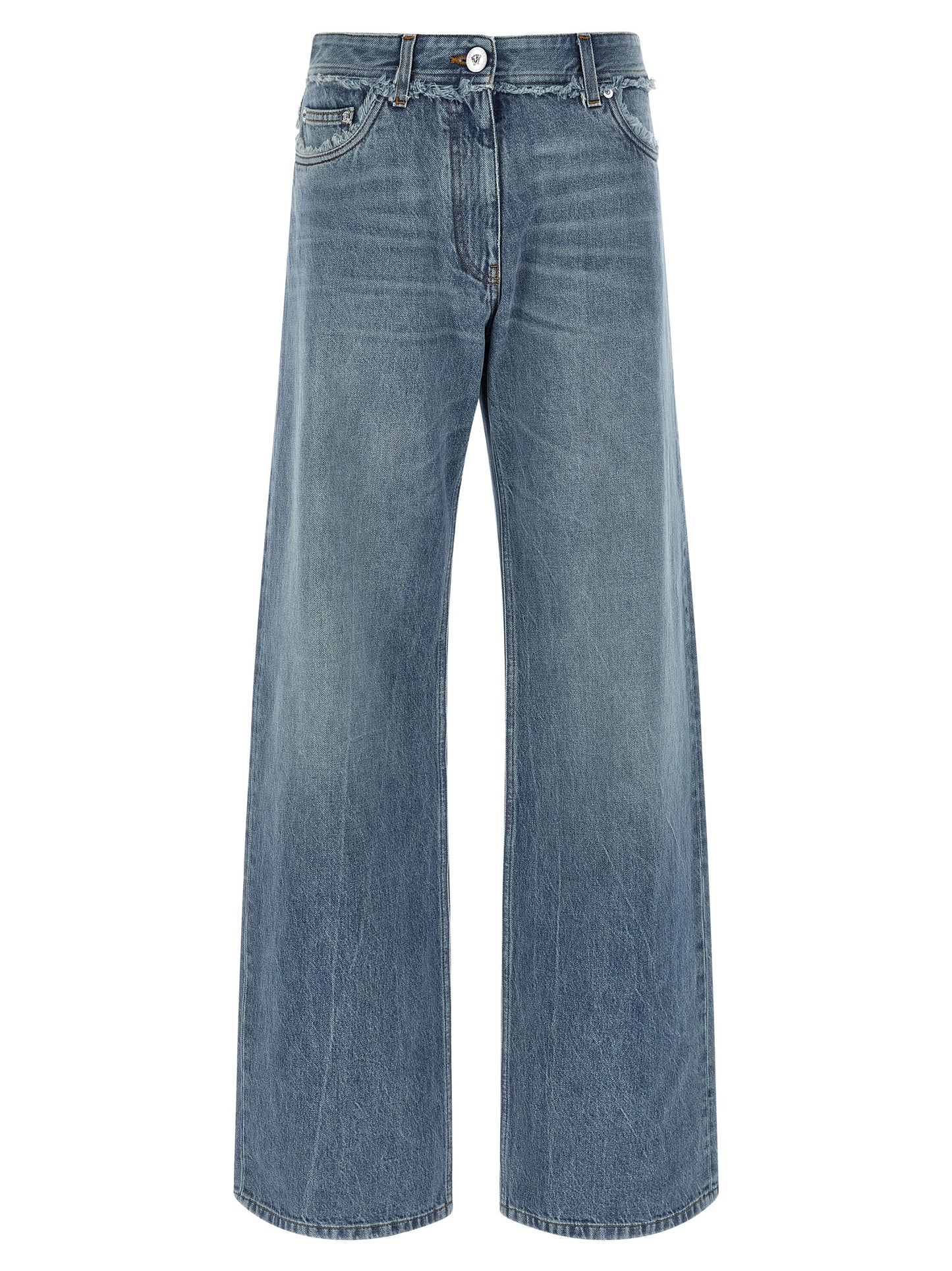 Versace Blaue Baumwoll-Boyfriend-Jeans