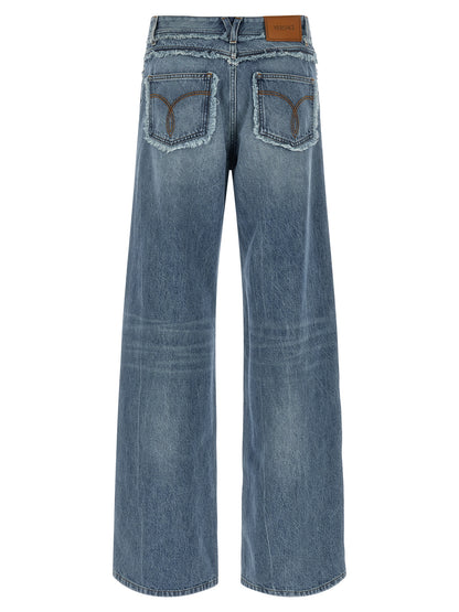 Versace Blaue Baumwoll-Boyfriend-Jeans