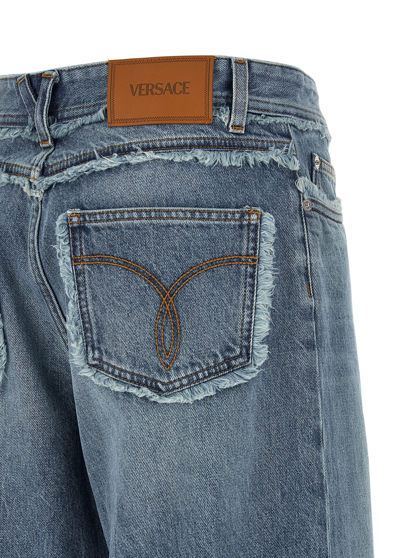 Versace Blaue Baumwoll-Boyfriend-Jeans