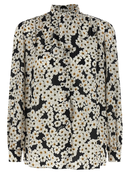 Valentino Garavani Zweifarbige Seidenbluse