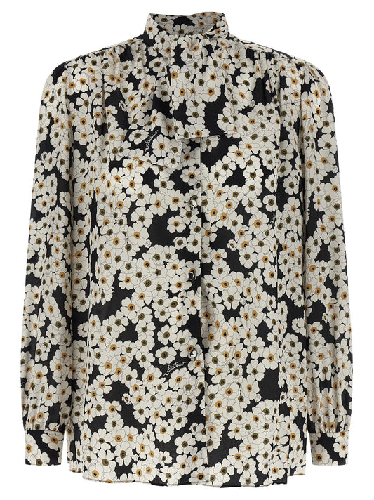 Valentino Garavani Zweifarbige Seidenbluse