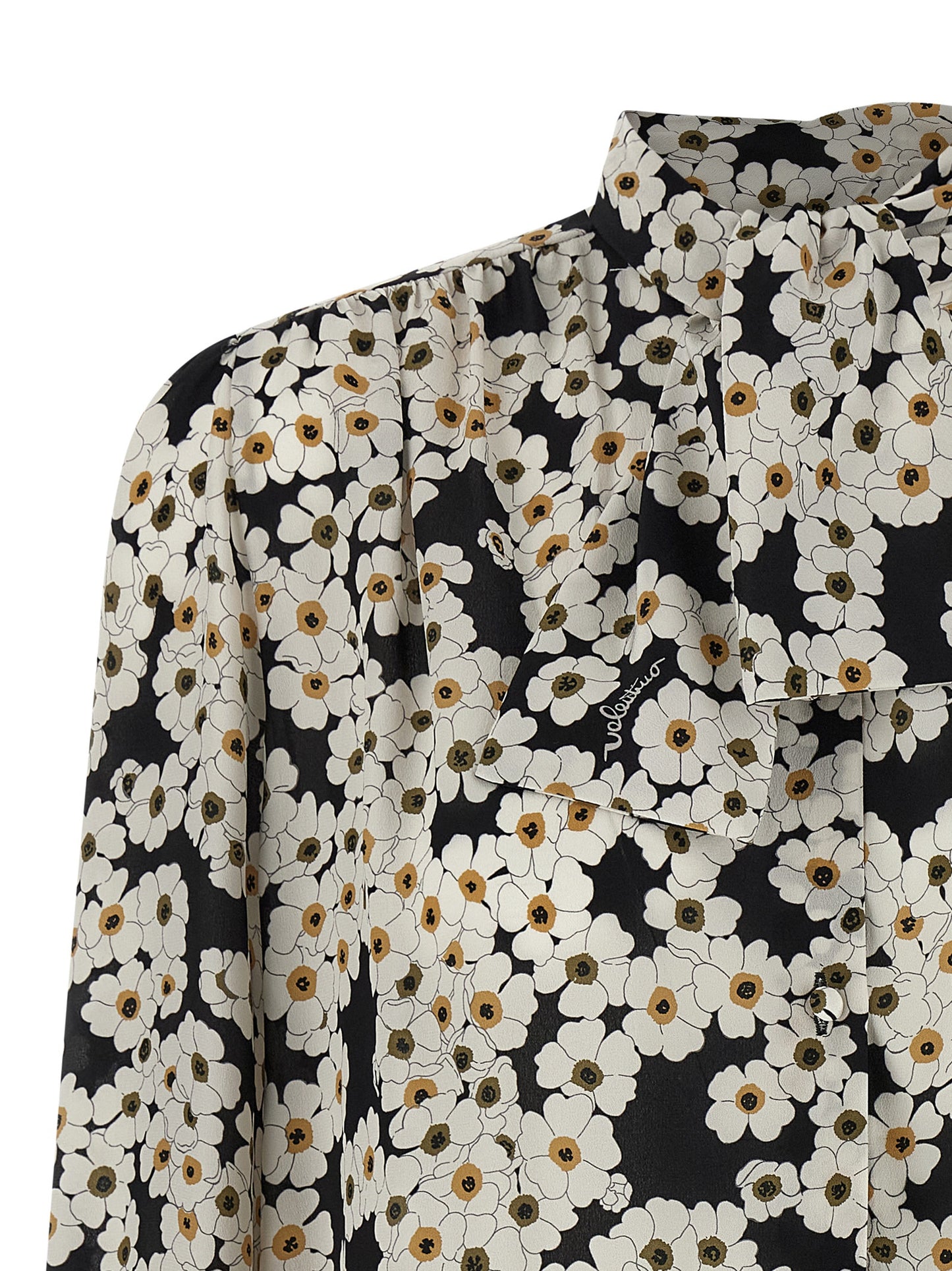 Valentino Garavani Zweifarbige Seidenbluse