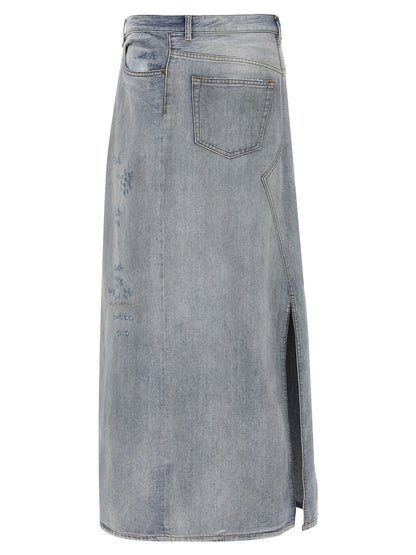 MM6 Maison Margiela Blaue Baumwoll-Minirock