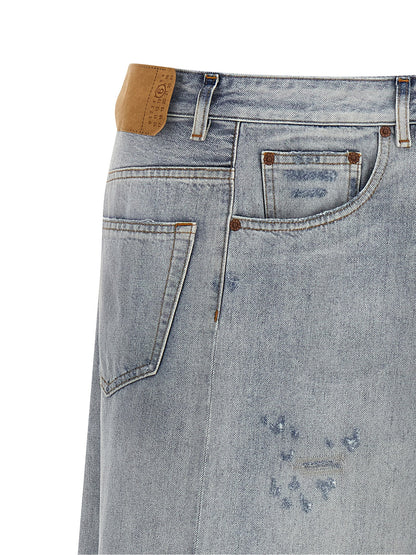 MM6 Maison Margiela Blaue Baumwoll-Minirock