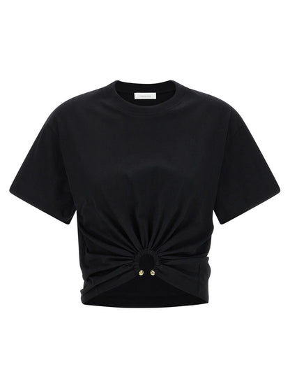 Paco Rabanne Schwarzes Baumwoll-T-Shirt