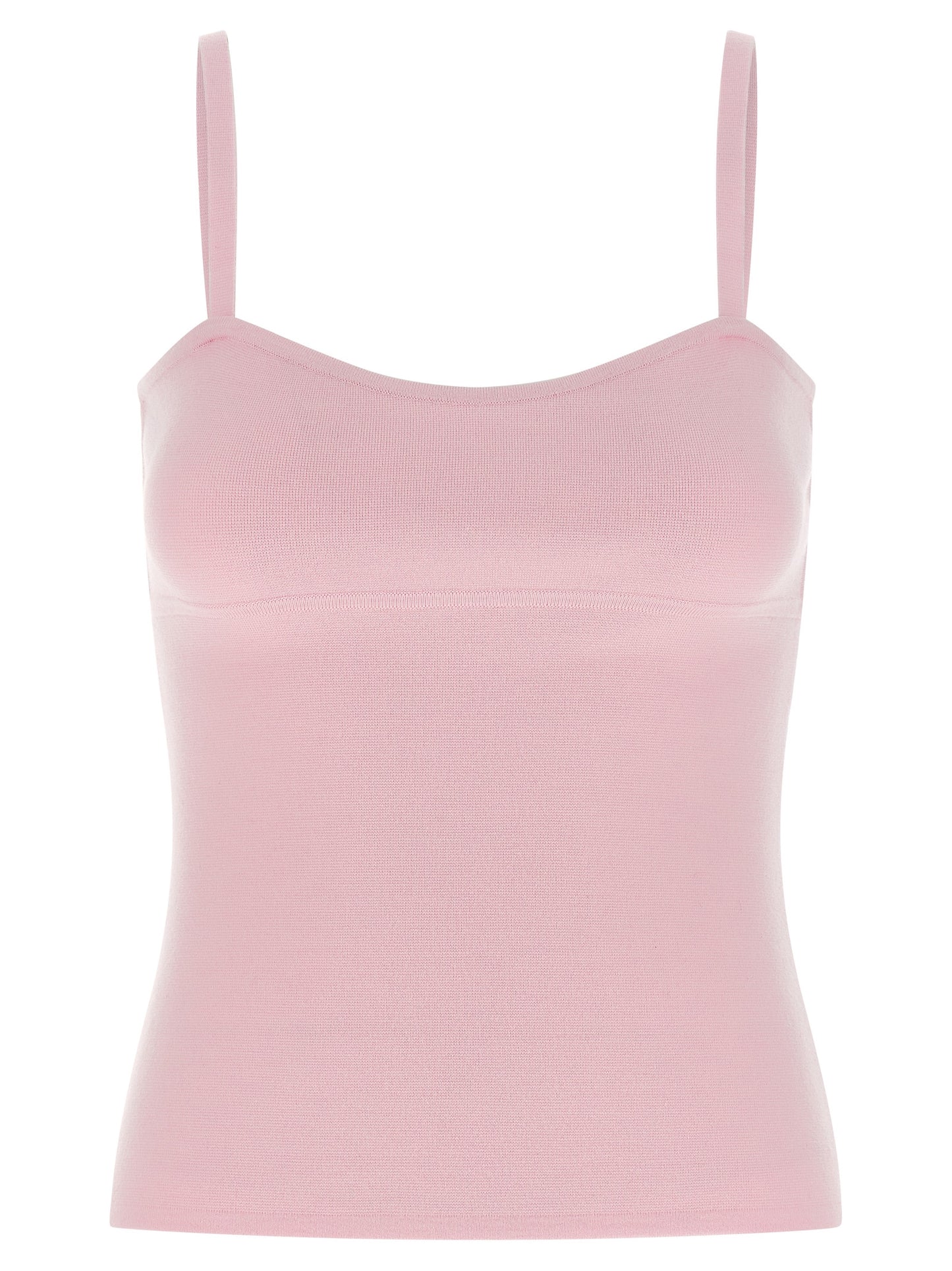 Max Mara Ärmelloses T-Shirt aus mehrfarbiger Schurwolle