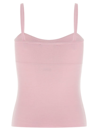 Max Mara Ärmelloses T-Shirt aus mehrfarbiger Schurwolle