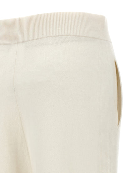 Max Mara Weiße Kaschmir-Freizeithose