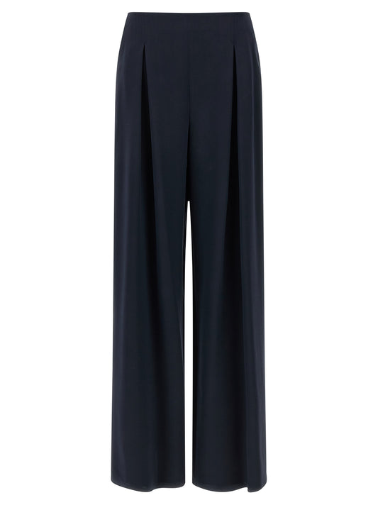 Max Mara Blaue Seidenhose für die Freizeit