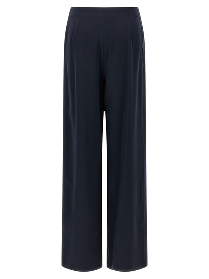 Max Mara Blaue Seidenhose für die Freizeit