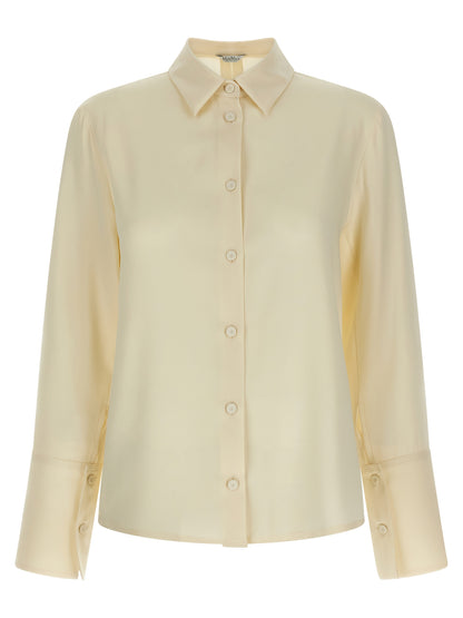 Max Mara Seidenbluse in Weiß