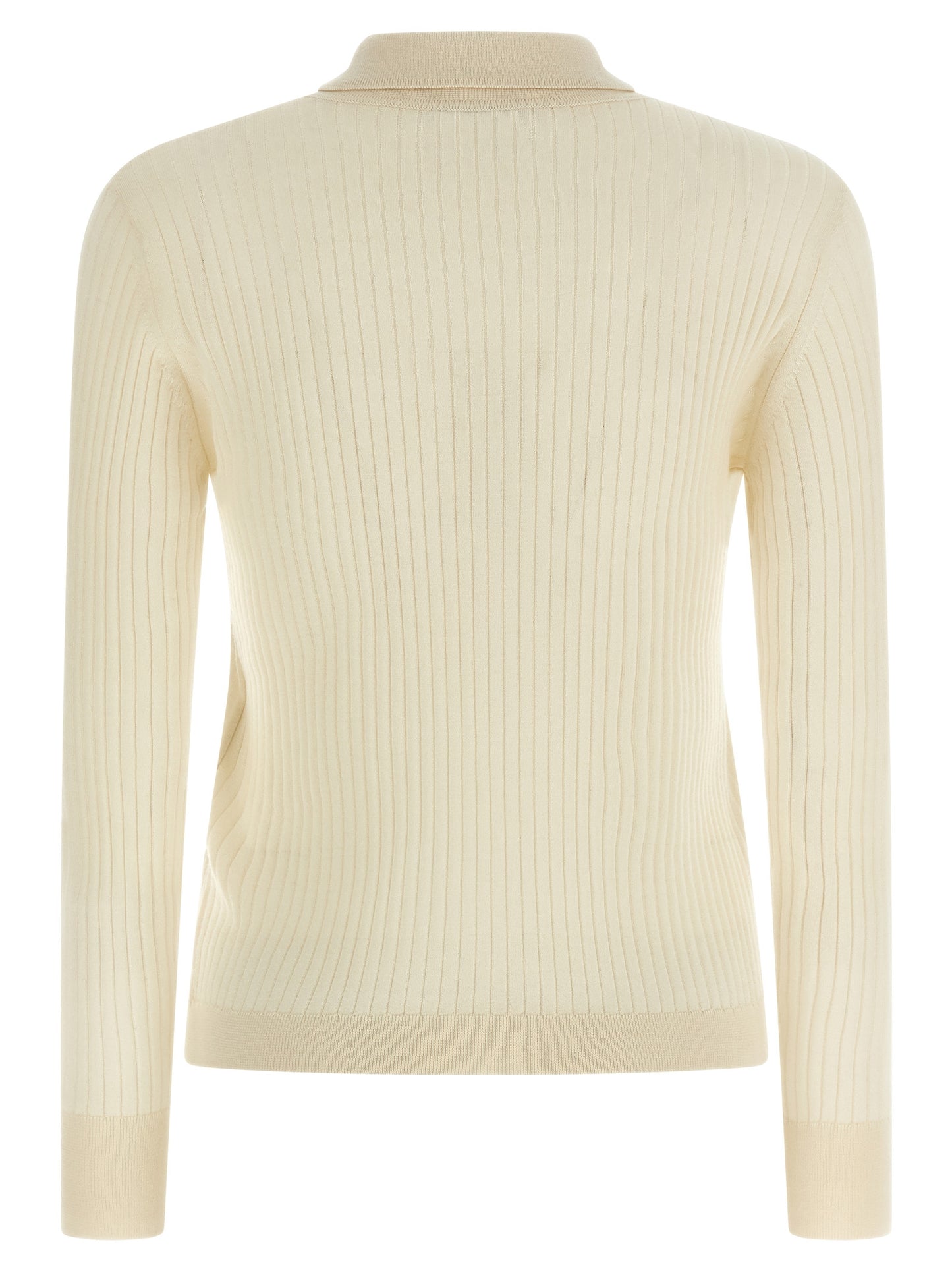 Max Mara Weißes Kaschmir-Poloshirt