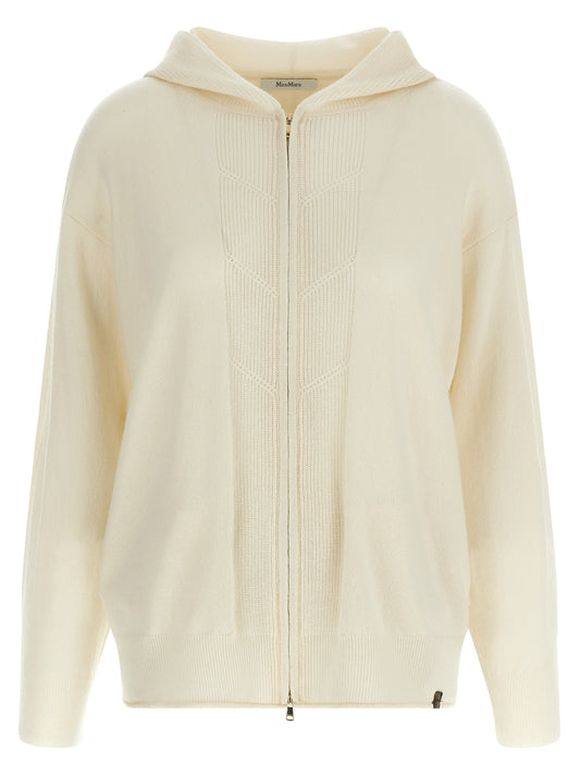 Max Mara Weicher Kaschmir-Cardigan in Weiß