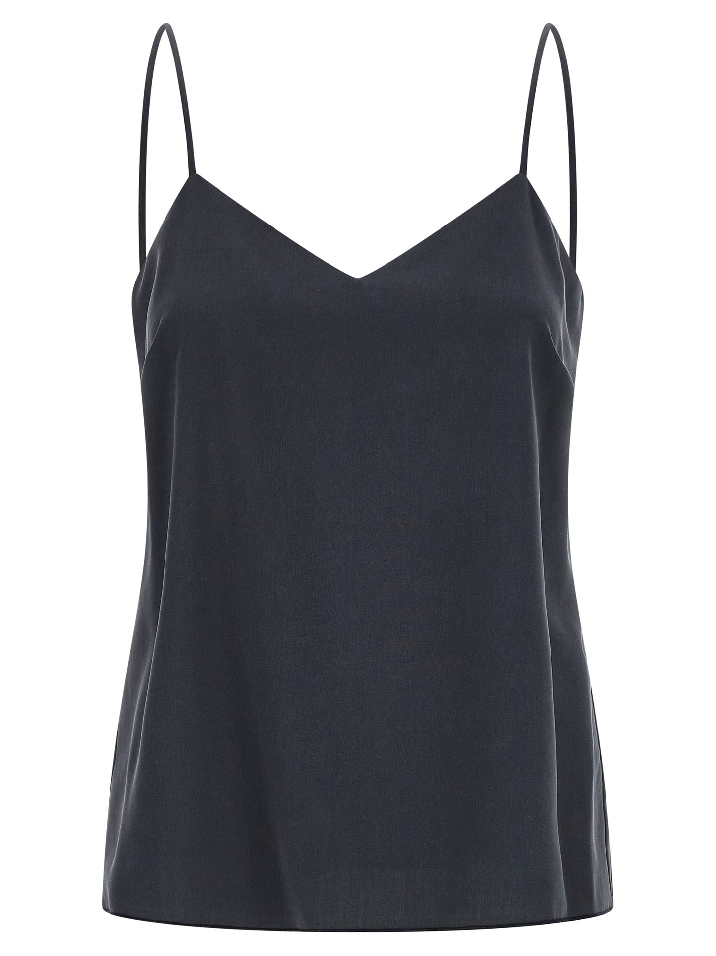 Max Mara Graues ärmelloses Seidentop