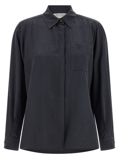 Max Mara Graue Seidenbluse