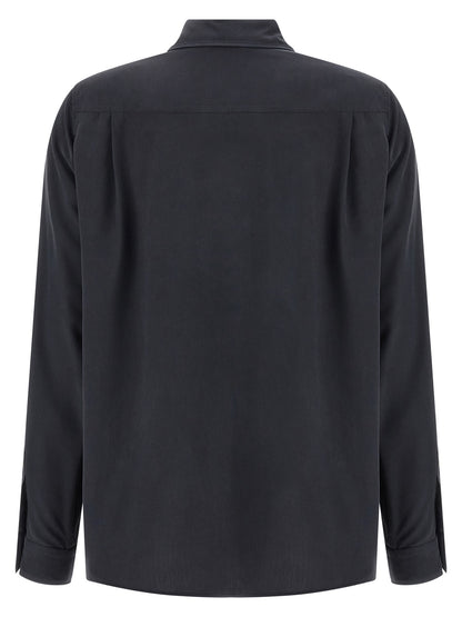 Max Mara Graue Seidenbluse