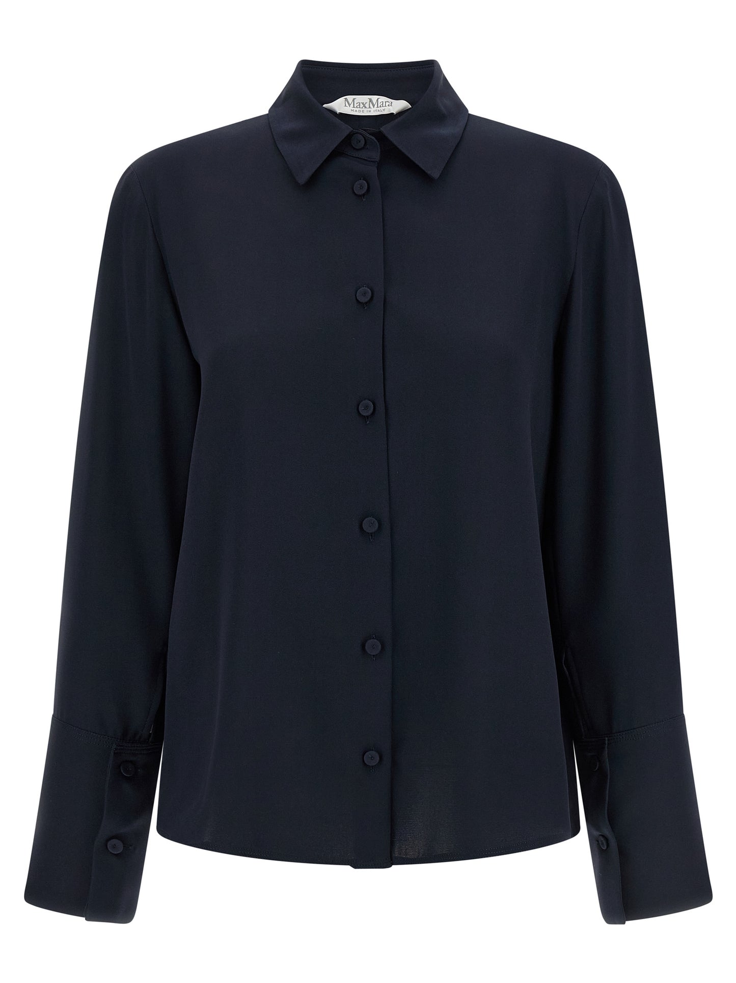 Max Mara Blaue Seidenbluse