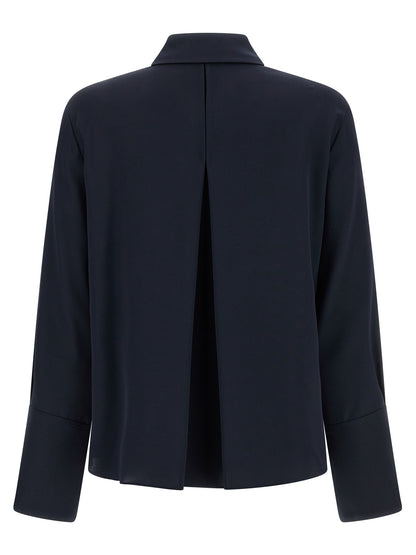 Max Mara Blaue Seidenbluse