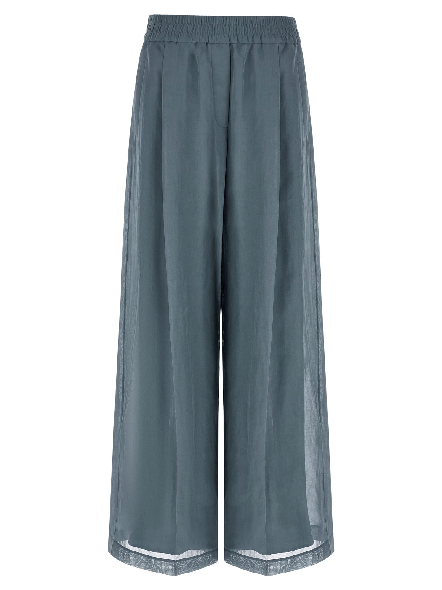 Brunello Cucinelli Blaue Baumwoll-Freizeithose