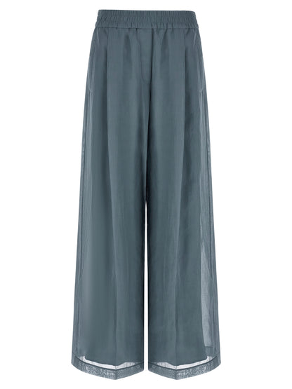 Brunello Cucinelli Blaue Baumwoll-Freizeithose