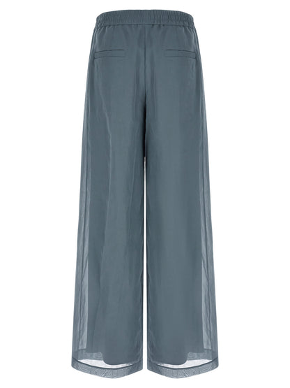 Brunello Cucinelli Blaue Baumwoll-Freizeithose