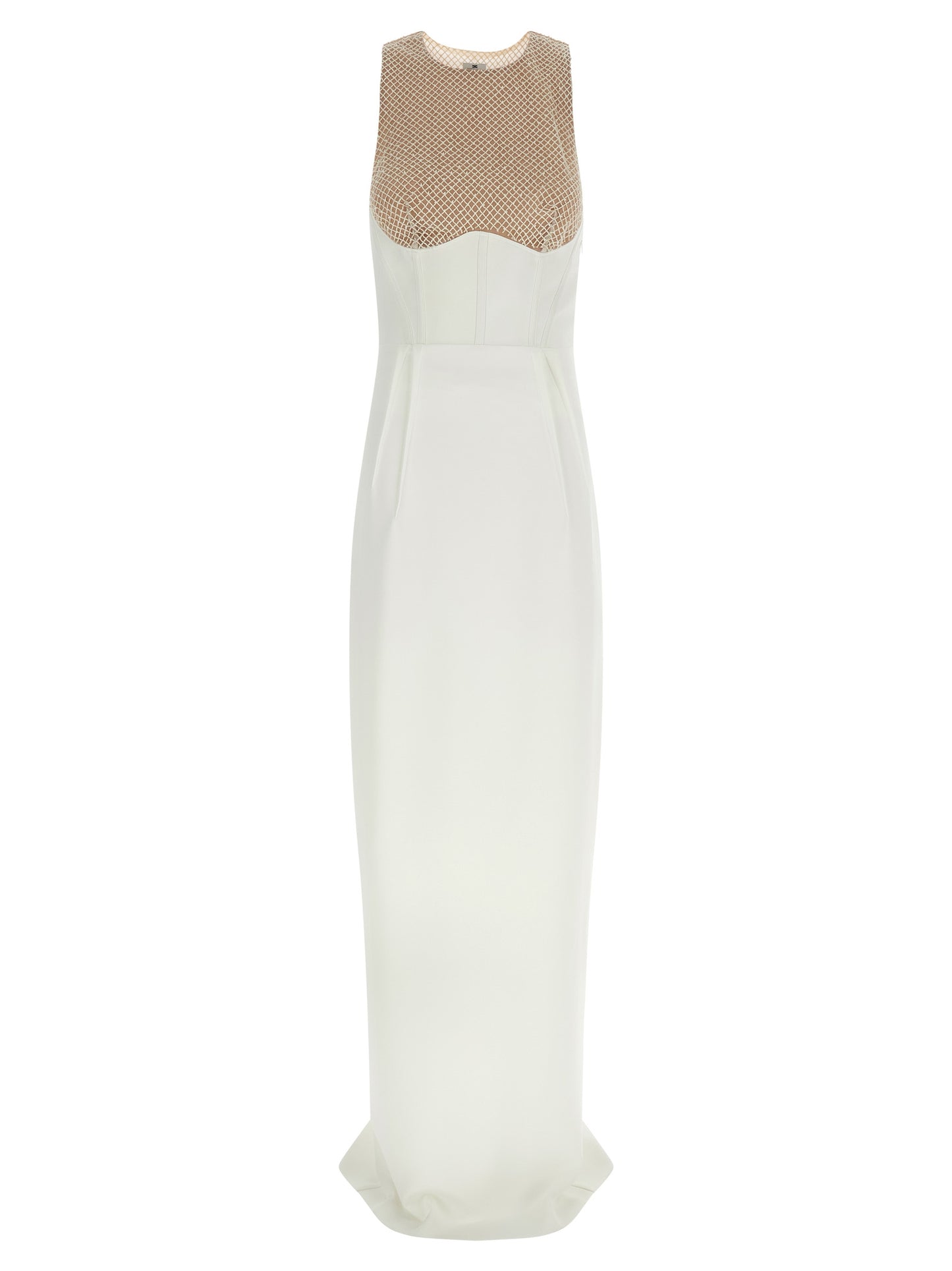 Elisabetta Franchi Langes weißes Kleid aus Polyester