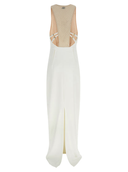 Elisabetta Franchi Langes weißes Kleid aus Polyester