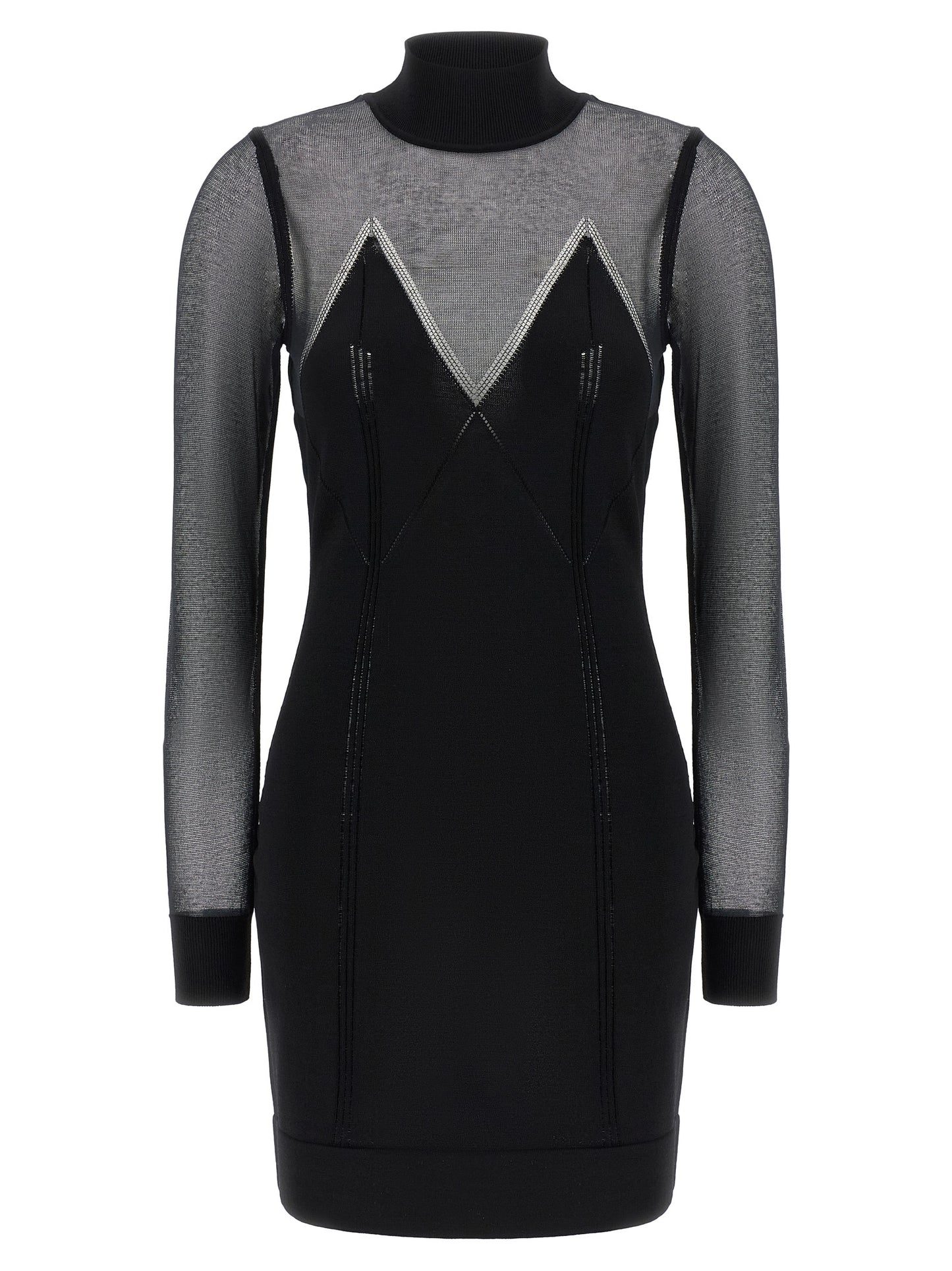 Elisabetta Franchi Schwarzes Viskose-Kurzkleid