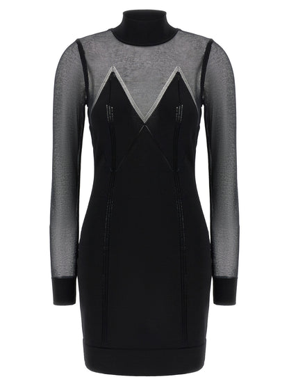 Elisabetta Franchi Schwarzes Viskose-Kurzkleid
