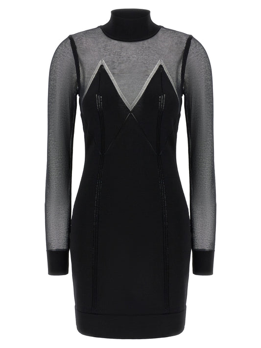 Elisabetta Franchi Schwarzes Viskose-Kurzkleid