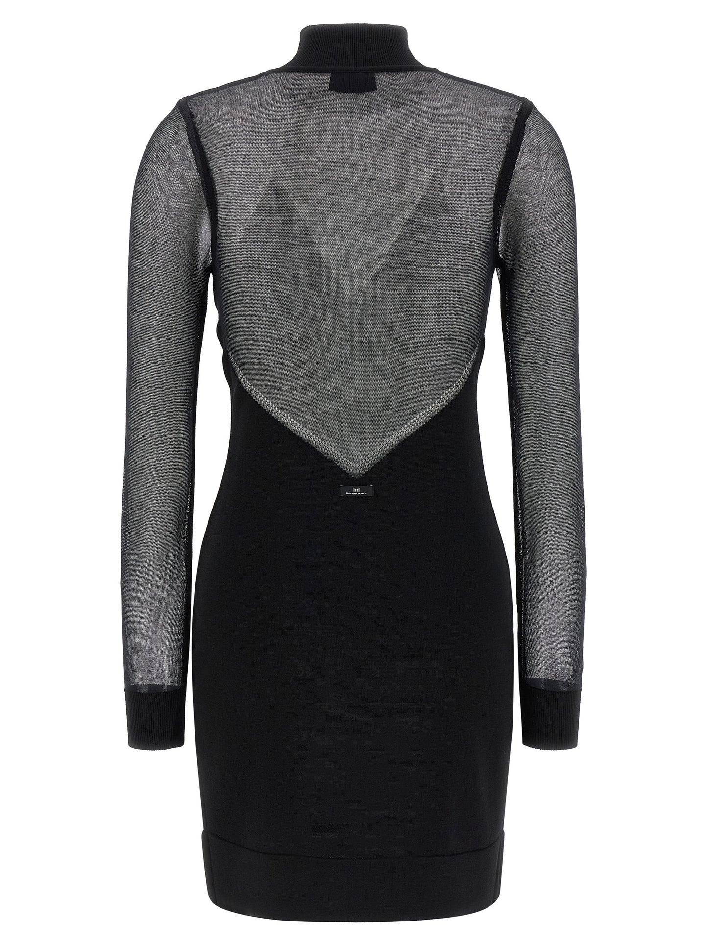 Elisabetta Franchi Schwarzes Viskose-Kurzkleid