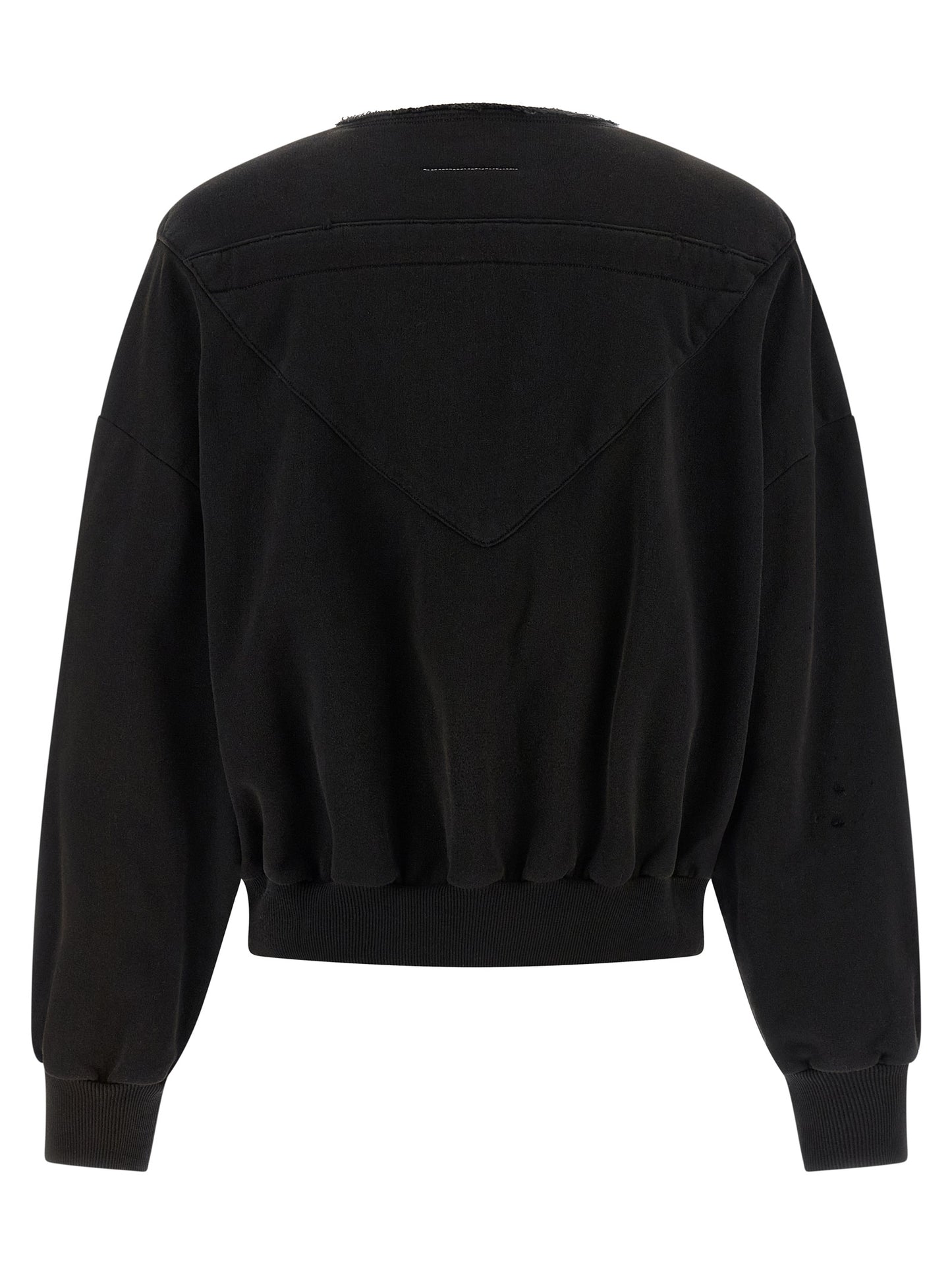 MM6 Maison Margiela Schwarzer Baumwoll-Sweatshirt
