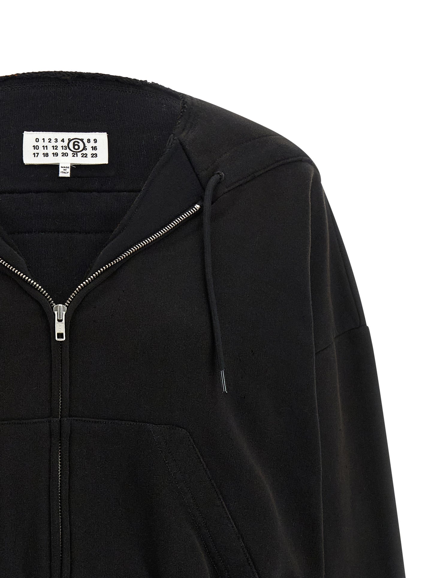 MM6 Maison Margiela Schwarzer Baumwoll-Sweatshirt