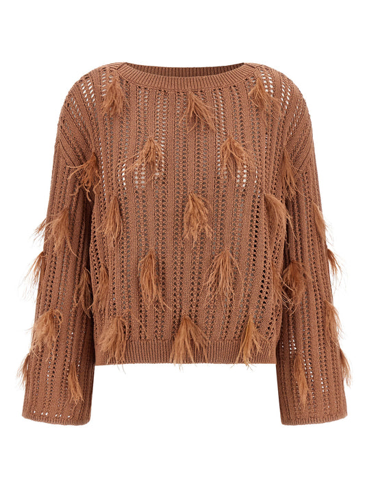 Twinset Brauner Baumwollcardigan