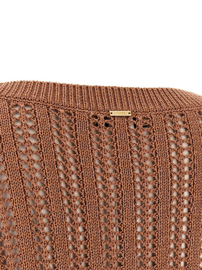 Twinset Brauner Baumwollcardigan