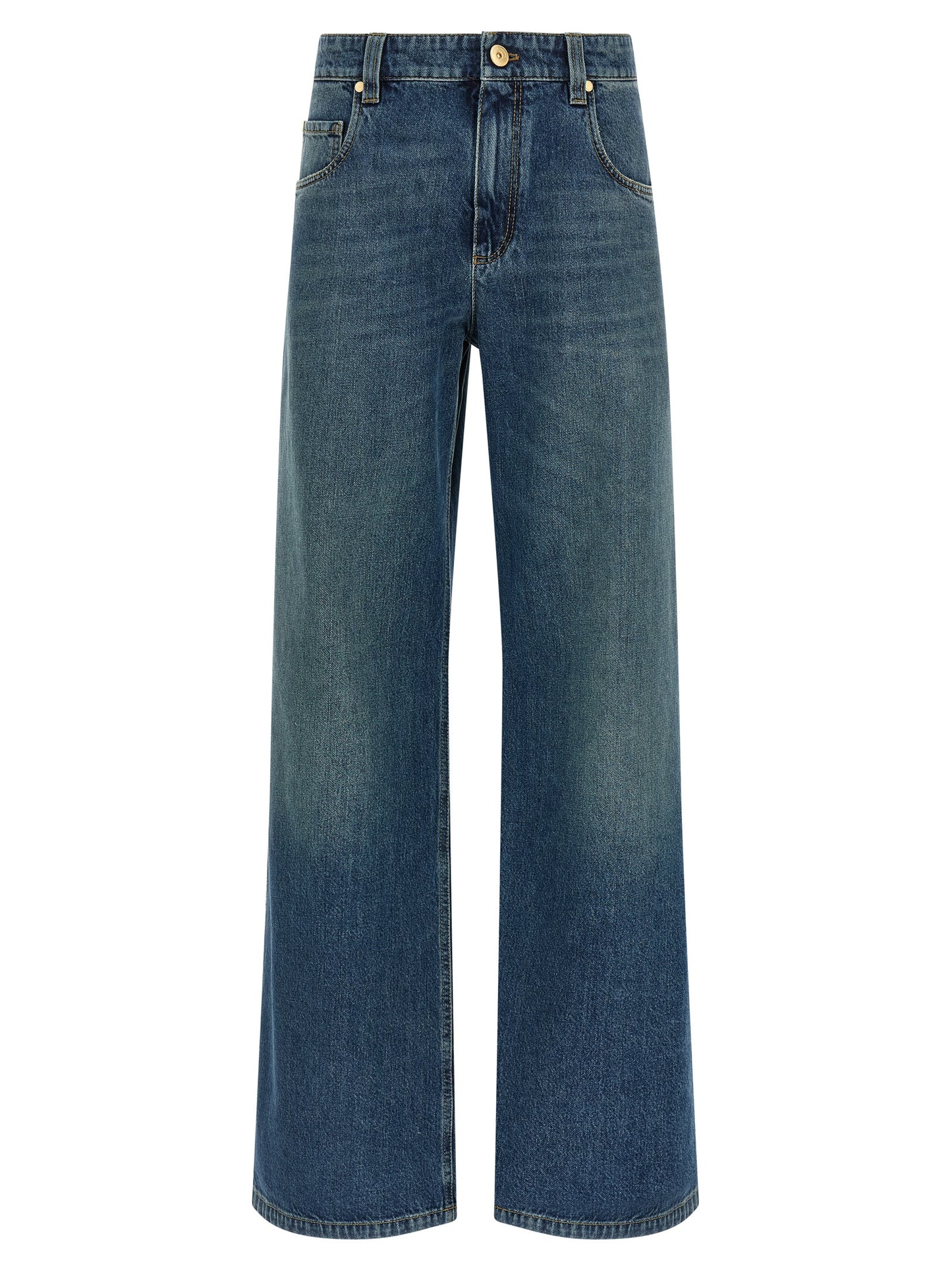 Brunello Cucinelli Blaue Baumwolljeans Denim