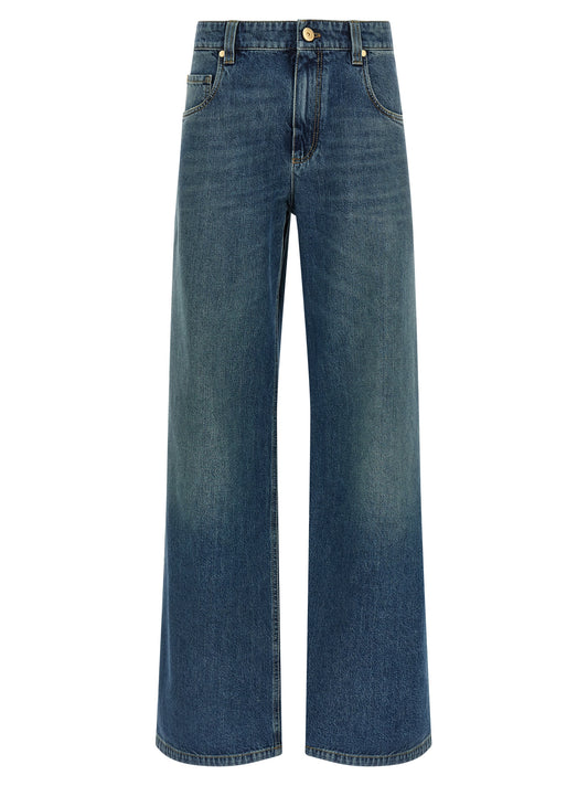 Brunello Cucinelli Blaue Baumwolljeans Denim