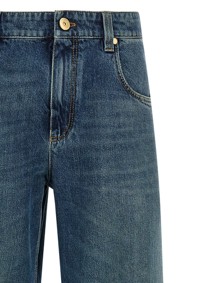 Brunello Cucinelli Blaue Baumwolljeans Denim