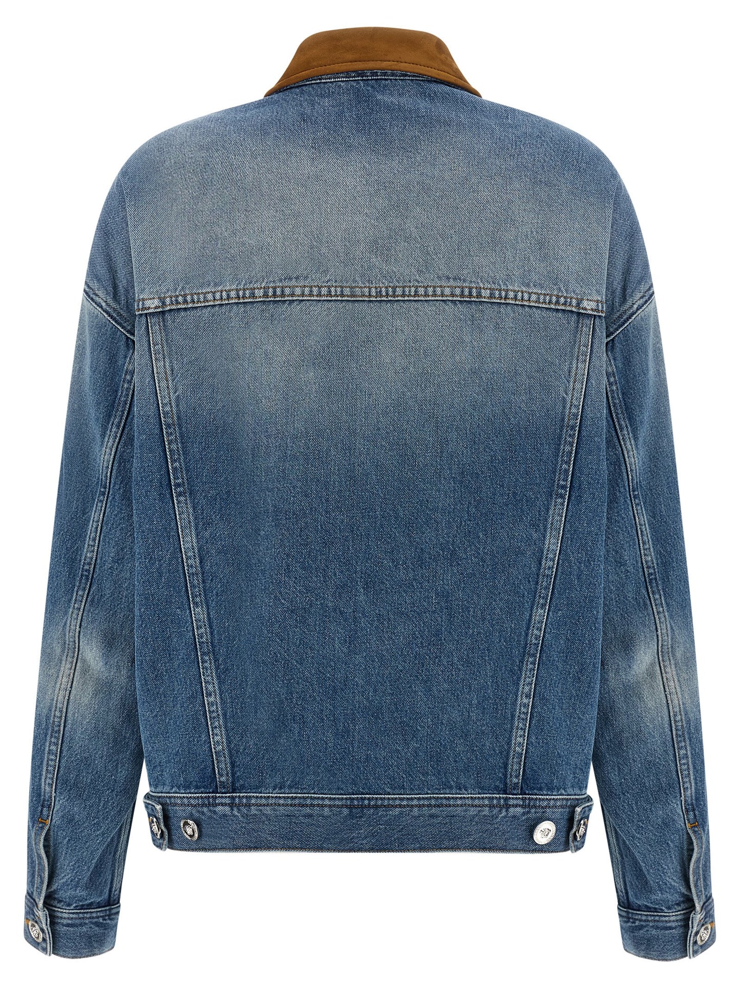 Versace Blaue Jeansjacke aus Baumwolle