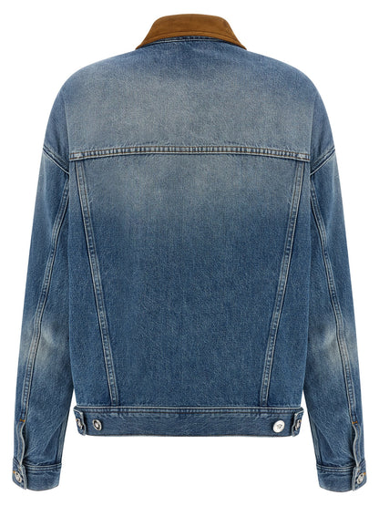 Versace Blaue Jeansjacke aus Baumwolle